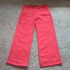 Red wide leg pants